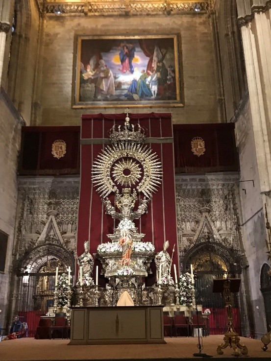 Gilded altar in the Seville Cathedral