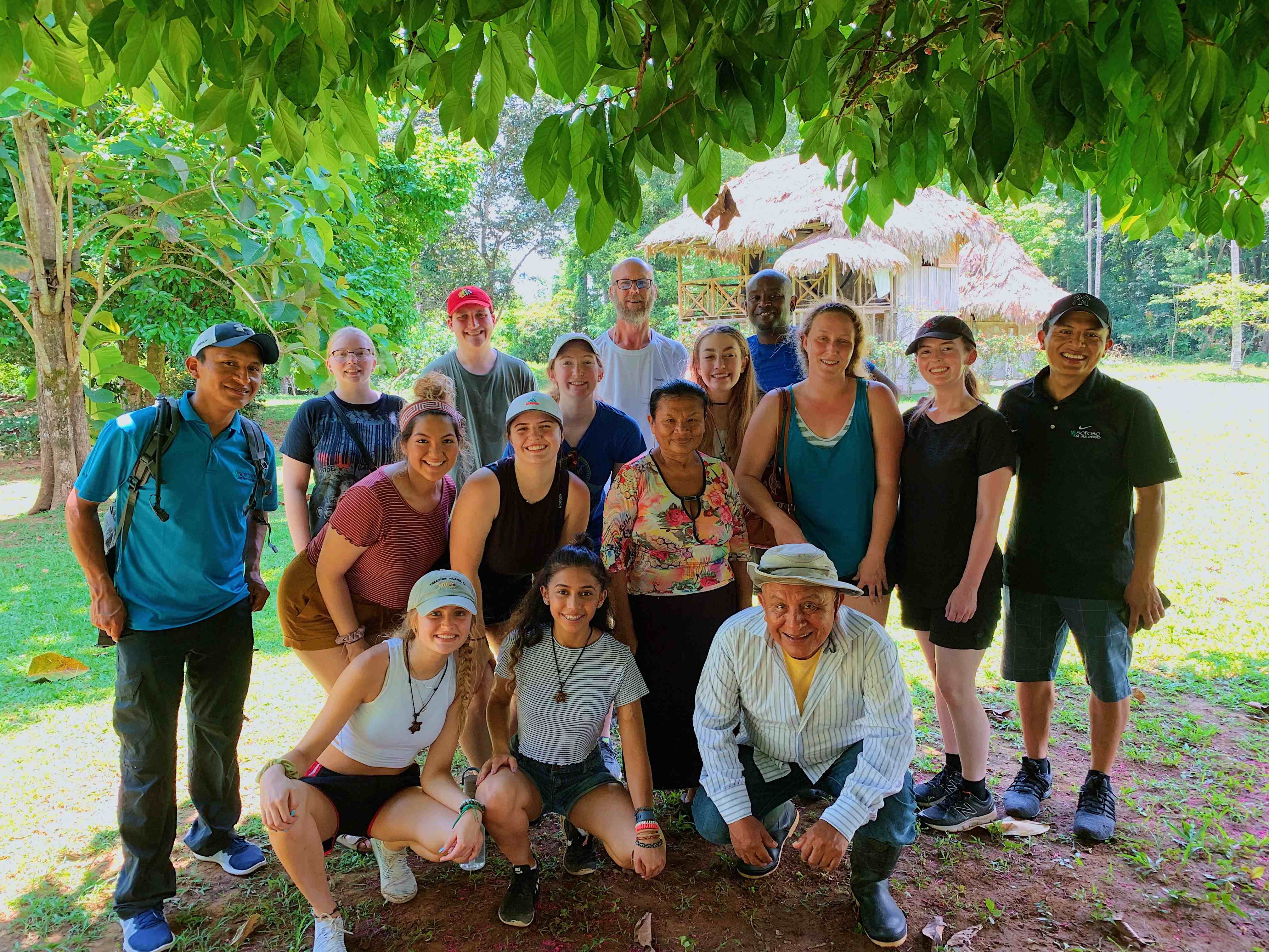 Group photo of Harper students and Naso people