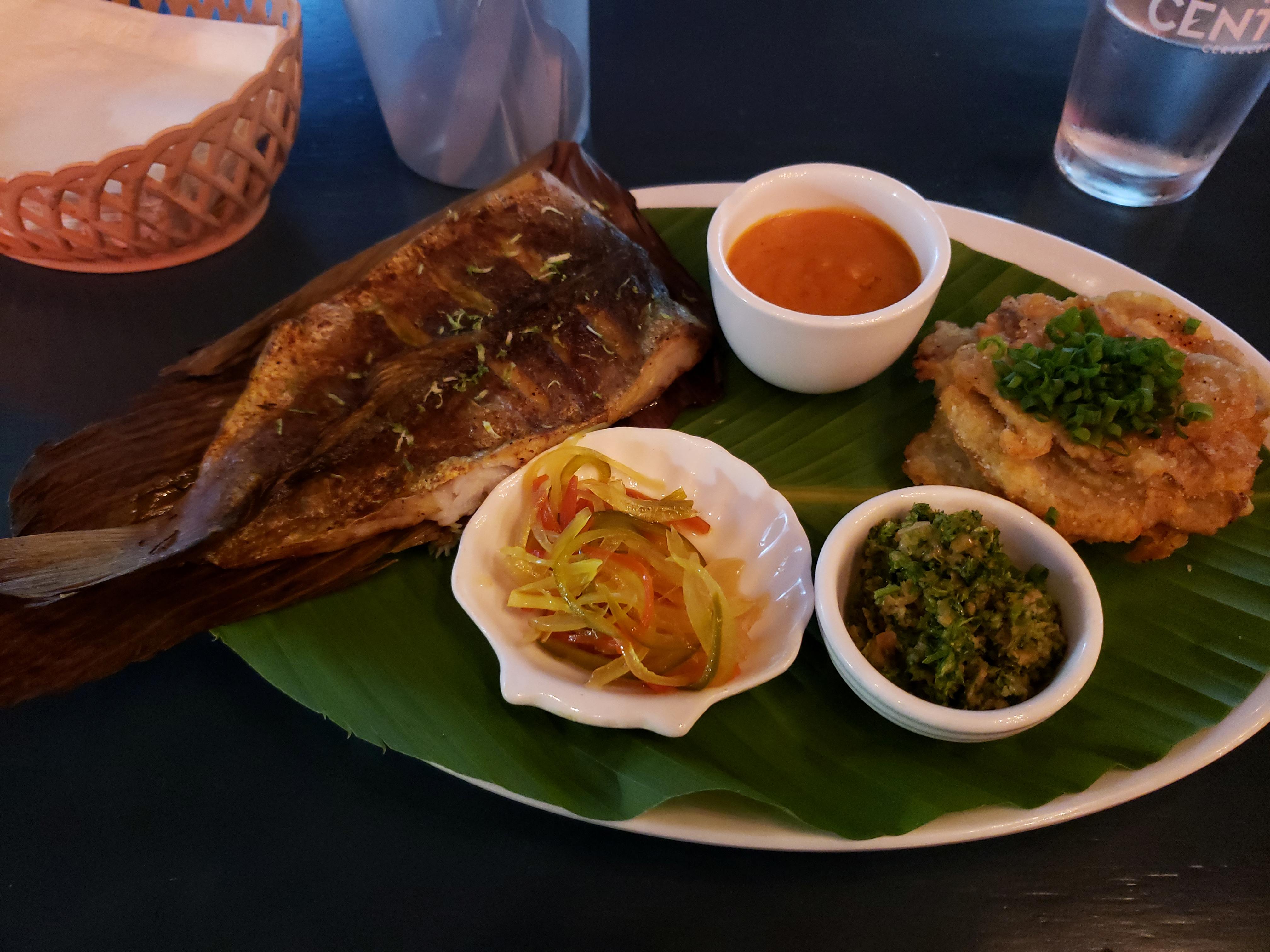 A Panamanian meal at a resturant in Panama City