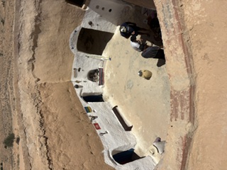 View of Amazigh cave housing from above