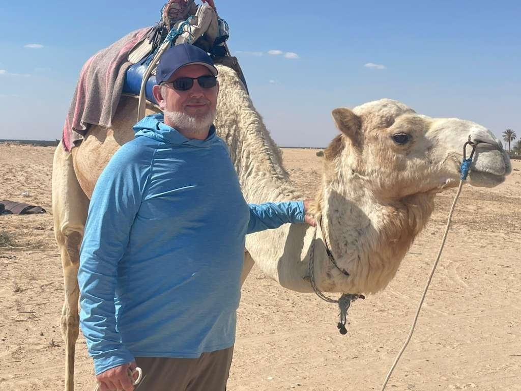Picture of David with a camel