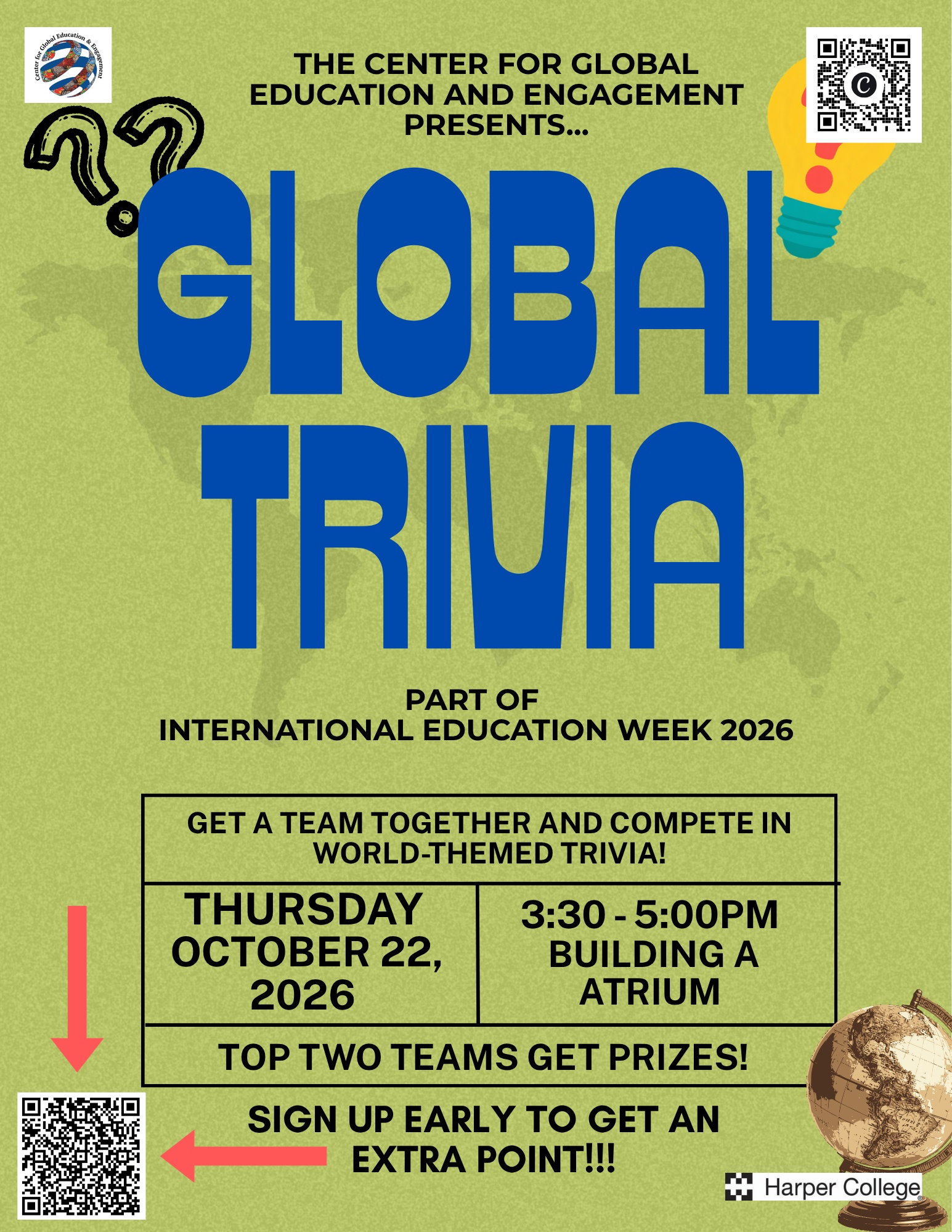 Flyer for global trivia