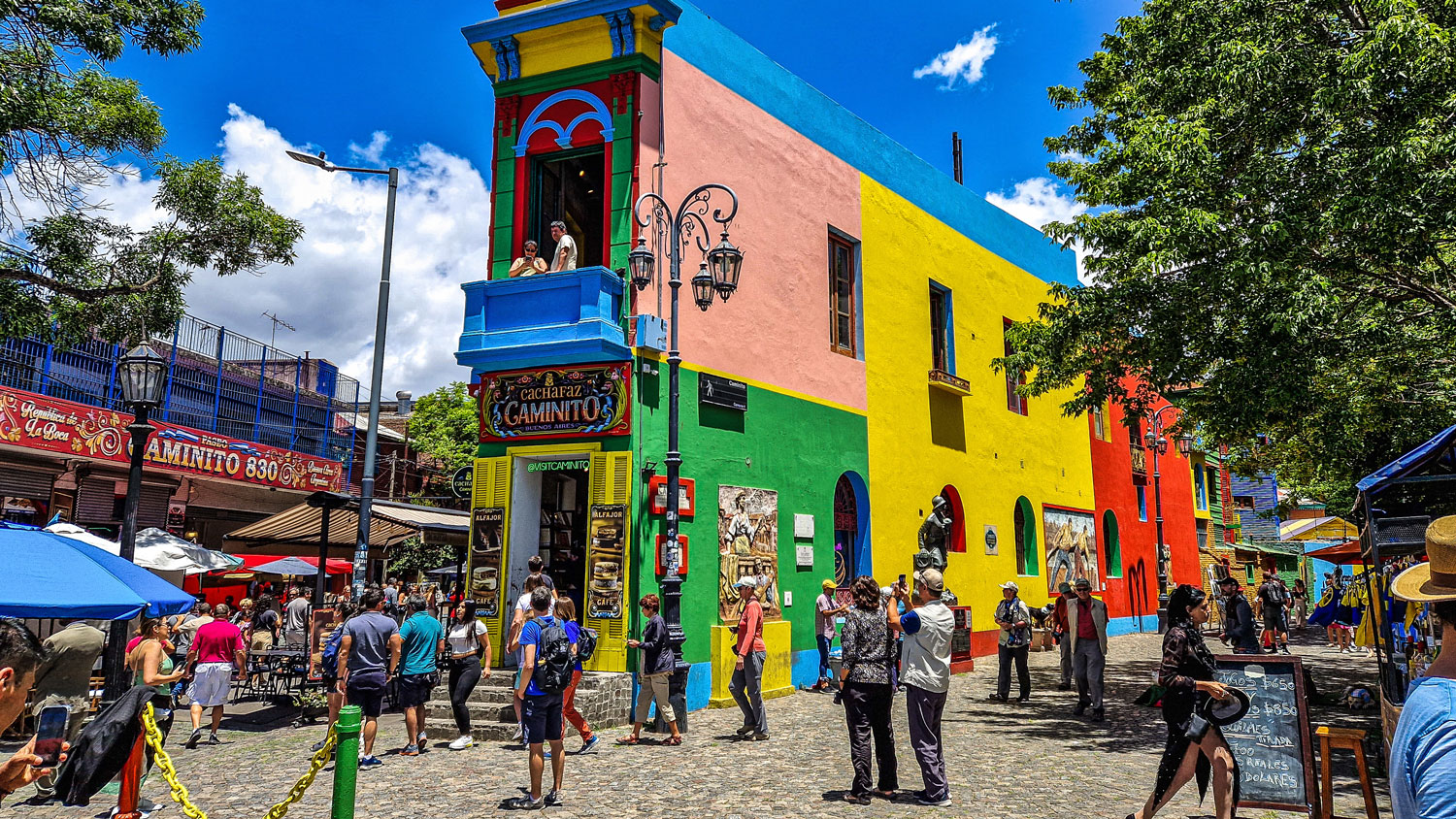 a colorful street in Argentina