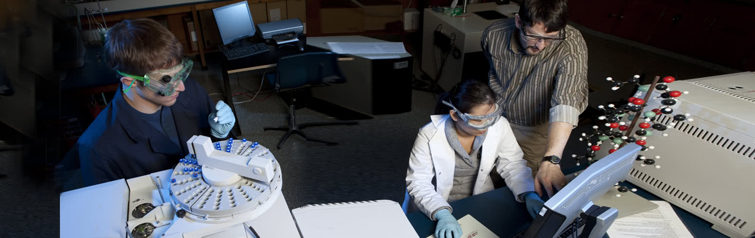 People working in a lab setting