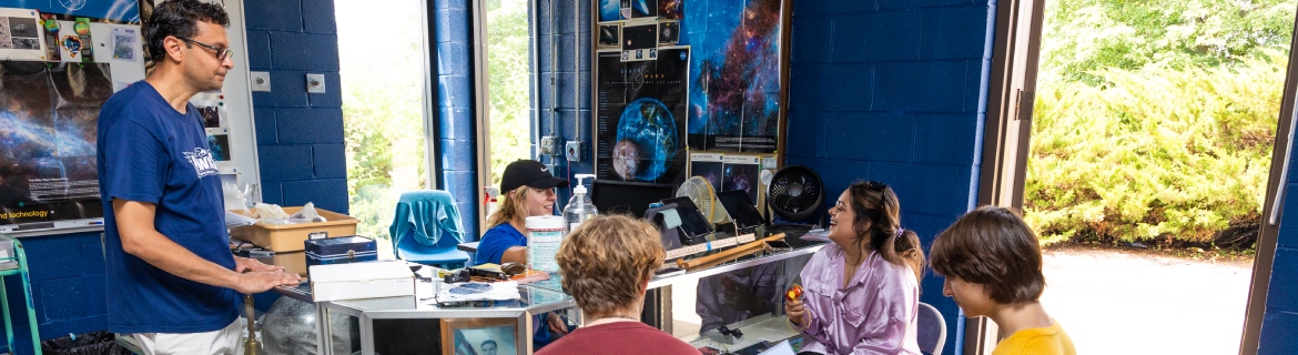 Harper College students in the Earth Science program visiting the Karl G. Henize Observatory.