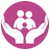 Circle icon with open hands