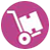 Circle icon with moving dolly
