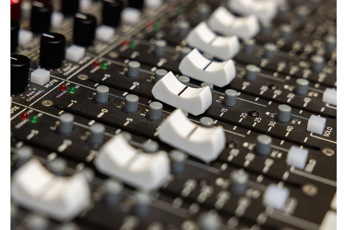 Sound sliders on a soundboard