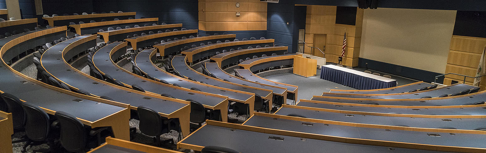Harper's 250-seat auditorium at Wojcik Conference Center