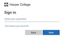 Sign in page