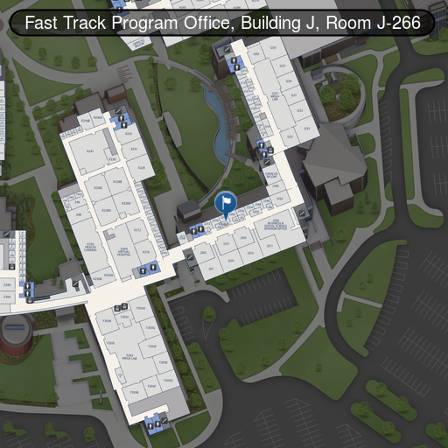 map showing fast track program location