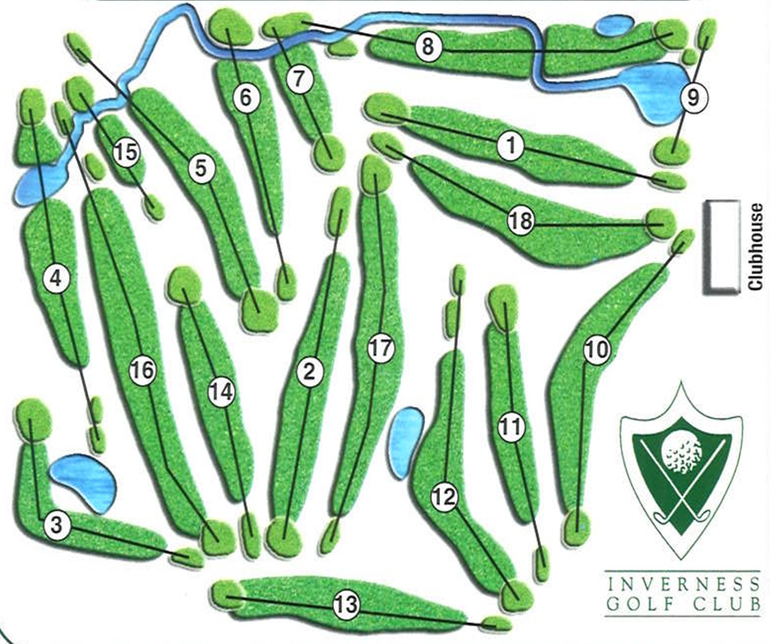 Inverness Golf Club Course Map