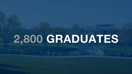 Graduation stats video graphic