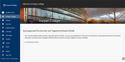 Harper College's Blackboard Learning Management System