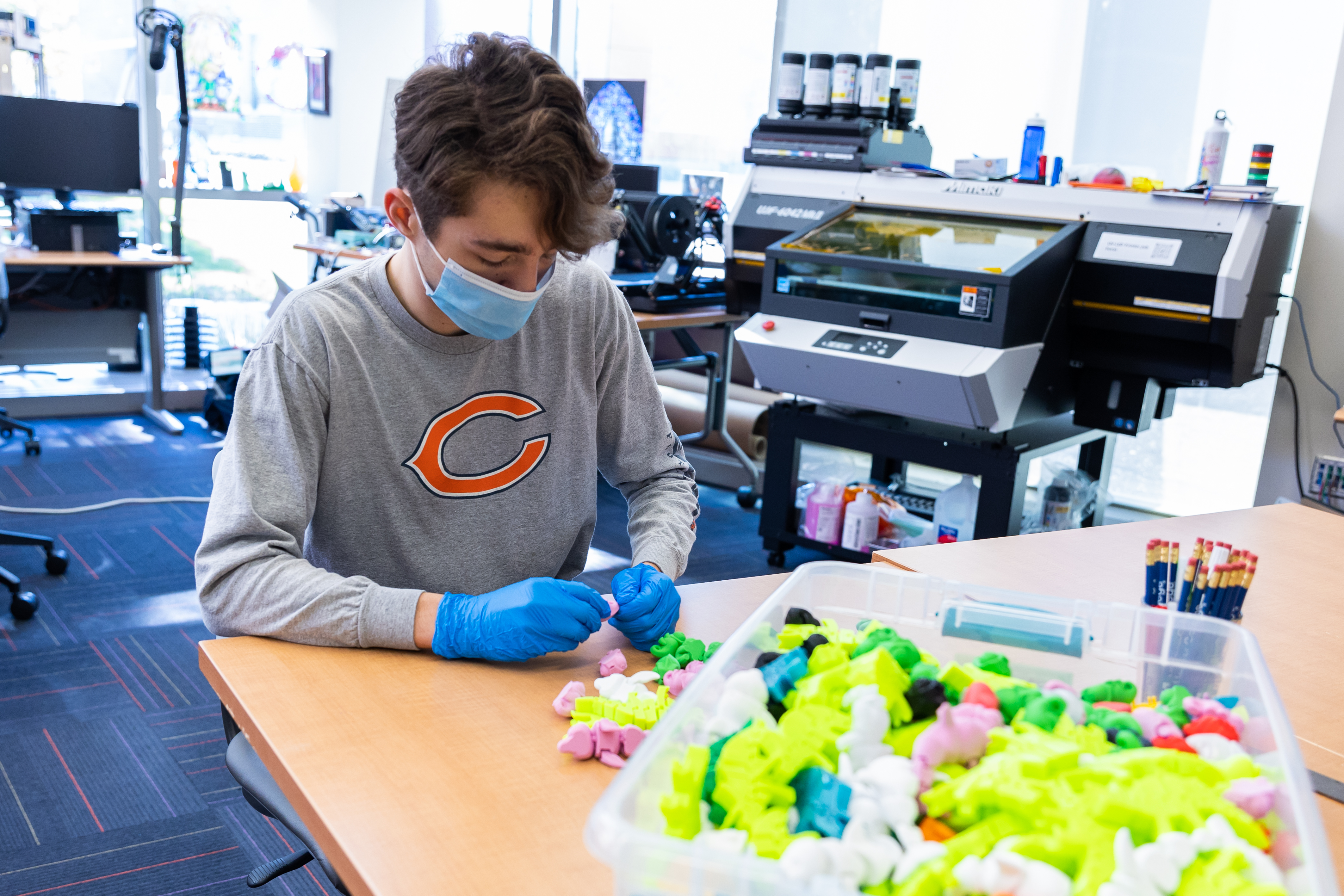 Student in Makerspace