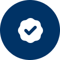 Blue Checkmark in a White Cloud Icon