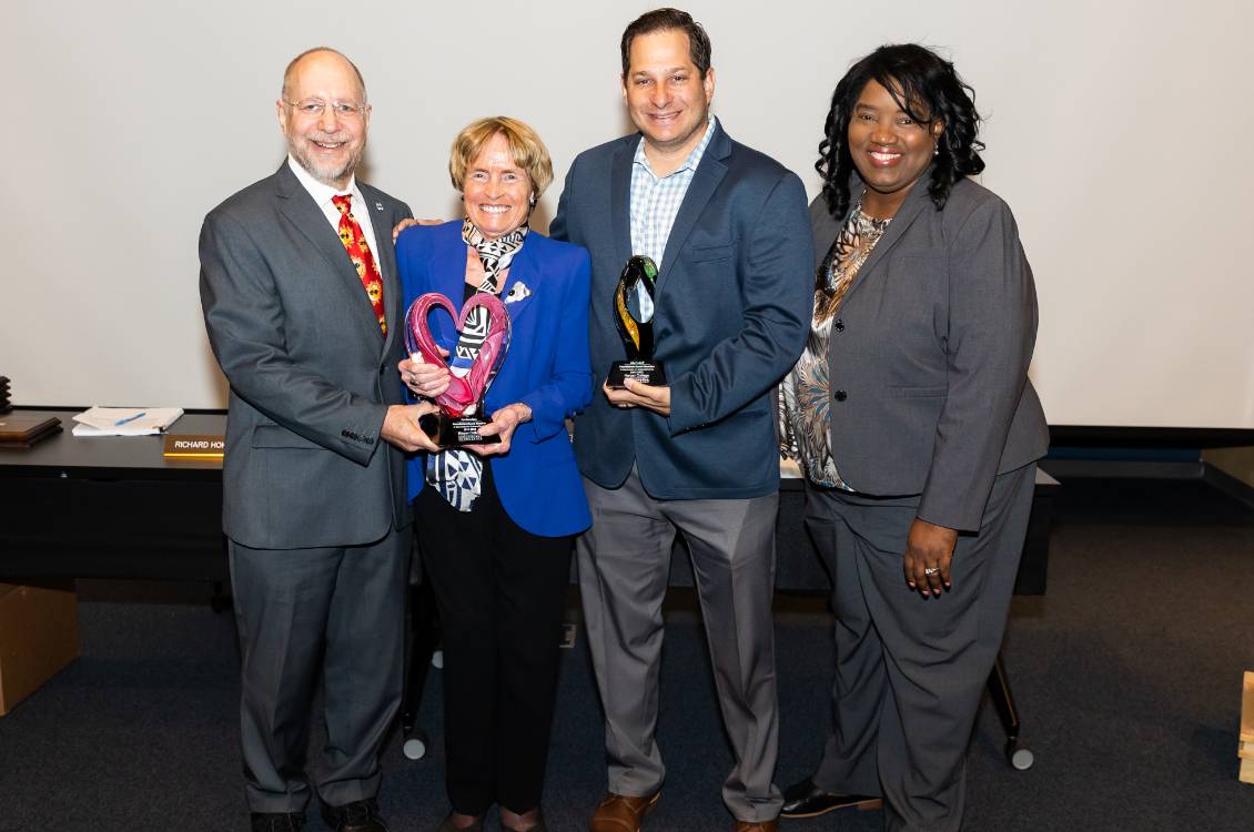 Dr. Proctor with a group of Educational Foundation awardees.