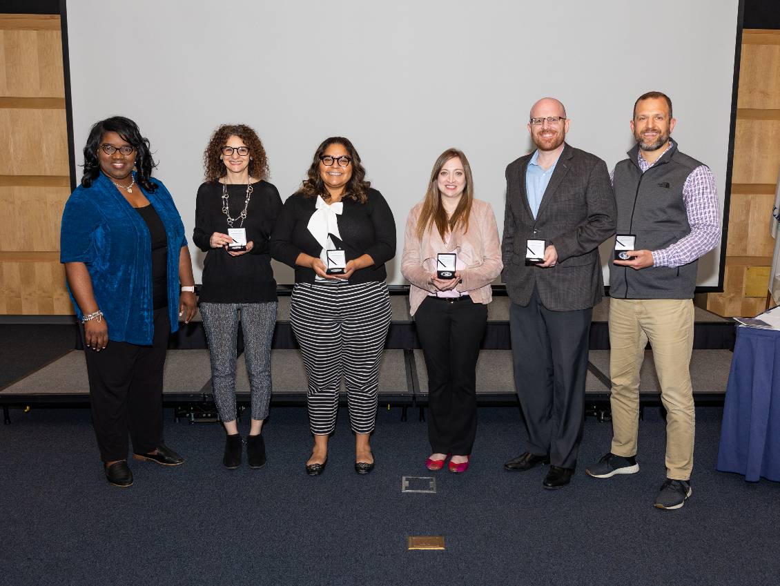 Dr. Avis Proctor with a group of awardees