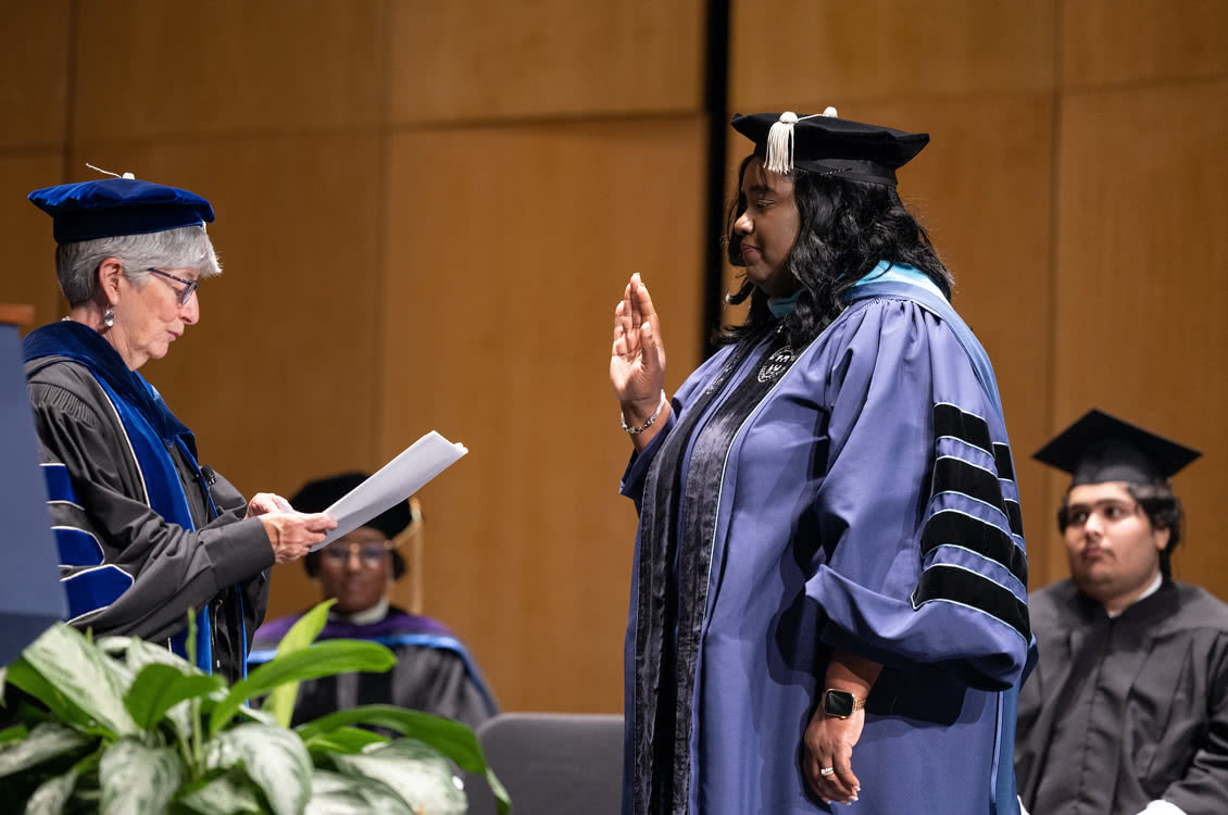 Investiture Ceremony Dr Proctor Swearing In