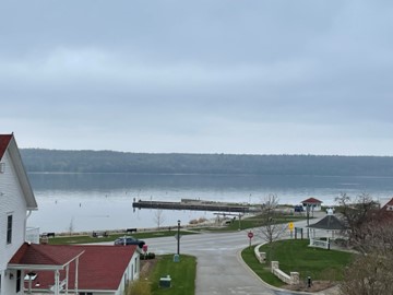 A photo overlooking the bay in Ephraim.