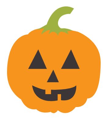 cartoon image of a pumpkin with a face