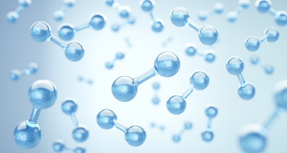 a view of many molecules bonded together