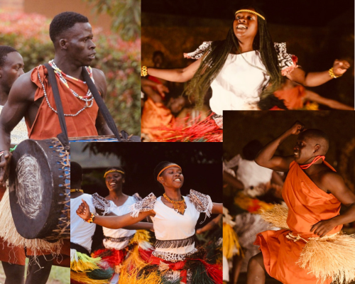 Collage photo of Ndere dancers