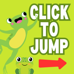 Click to Jump clickable icon with arrow facing to right and jumping frog