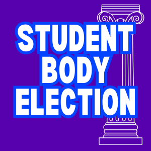 Student Election clickable link with graphic of Ionic column
