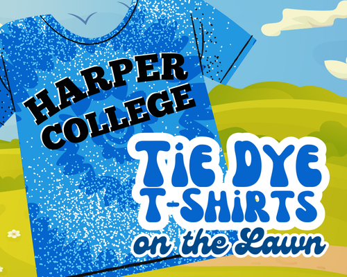 Tie Dye Tuesday text with image of tie dye T-Shirt