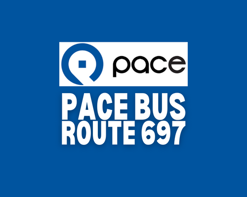 Pace Bus logo with Pace Bus Route 697 text