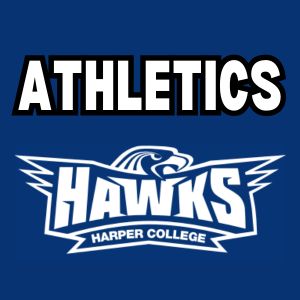 Harper Hawks athletic logo of spread winged hawk