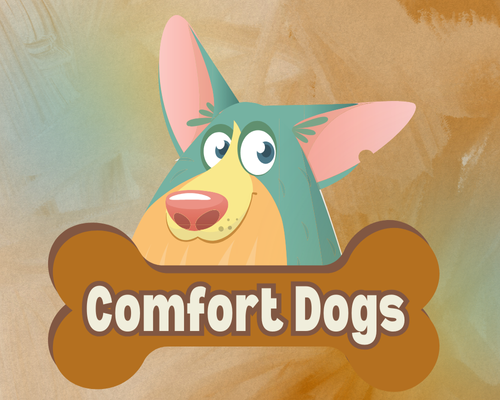 Cartoon dog and bone