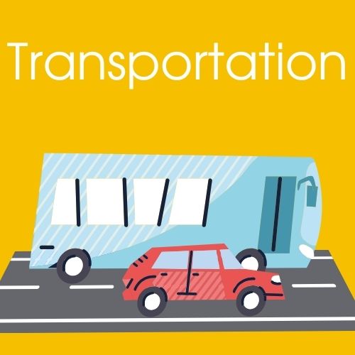 Transportation clickable icon
