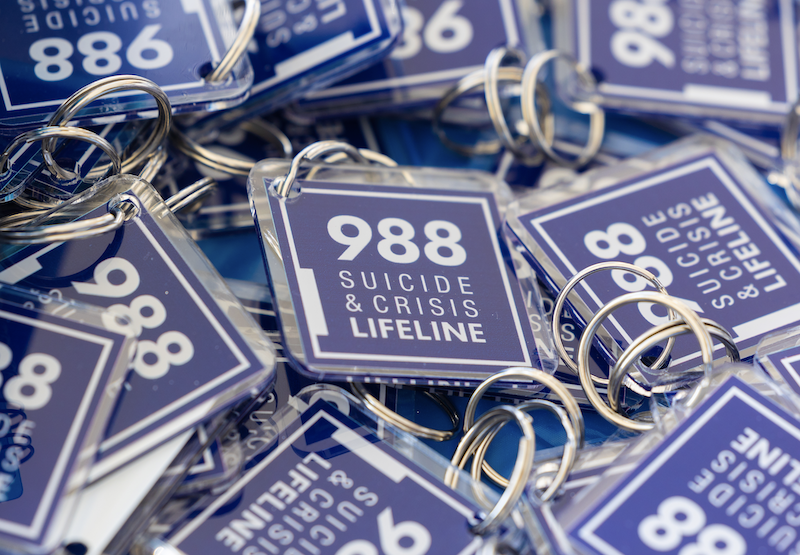 988 Suicide and Crisis Lifeline keychain