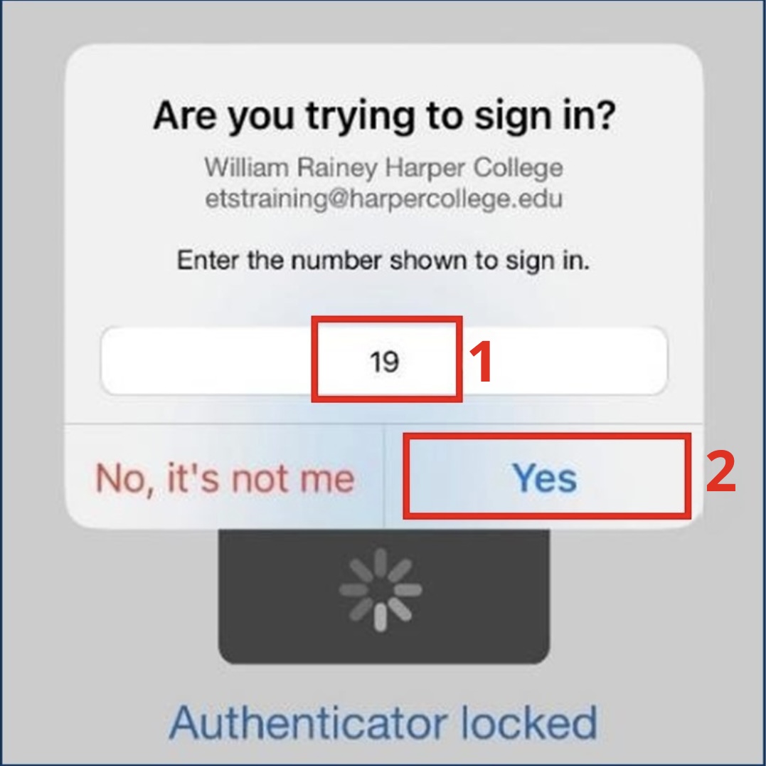 Figure 11: Entering number seen on computer into app