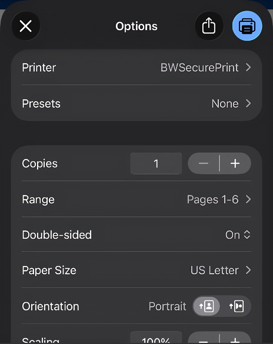 ios Printing Step
