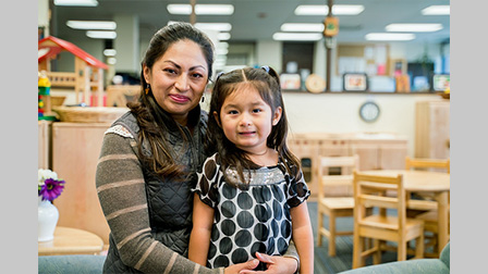 Ana Sandoval and her daughter