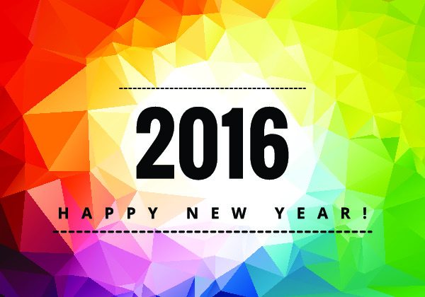 Happy New Year Two Thousand Sixteen Banner